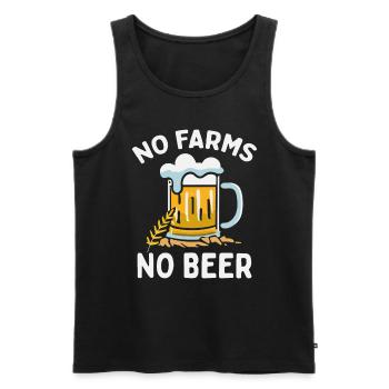 No Farms No Beer Farmers Demo Protest Farmer - Men's Premium Organic Tank Top - black - Front - AI Model Male 178 light (178cm)