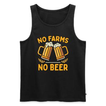 No Farms No Beer Farmers Demo Protest Farmer - Men's Premium Organic Tank Top - black - Front - AI Model Male 178 light (178cm)