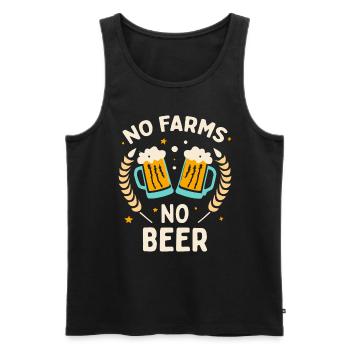 No Farms No Beer Farmers Demo Protest Farmer - Men's Premium Organic Tank Top - black - Front - AI Model Male 178 light (178cm)