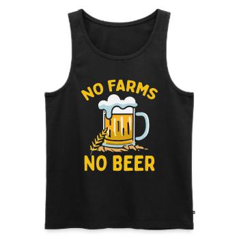 No Farms No Beer Farmers Demo Protest Farmer - Men's Premium Organic Tank Top - black - Front - AI Model Male 178 light (178cm)