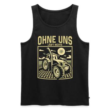 Ohne uns läuft nichts Protest Großdemo Demo Streik - Männer Premium Bio Tank Top - Schwarz - Vorne - Michal (187cm)