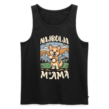 Najbolja maman I meilleur cadeau de fête des mères de maman - Débardeur bio Premium Homme - noir - Devant - Michal (187cm)