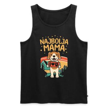 Najbolja maman I meilleur cadeau de fête des mères de maman - Débardeur bio Premium Homme - noir - Devant - Michal (187cm)