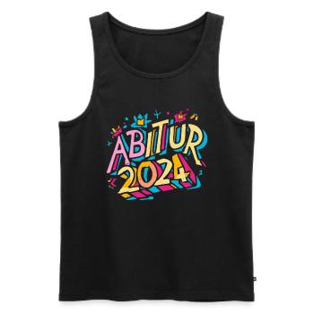 Abitur 2024 Abi Studium Abschlussklasse - Männer Premium Bio Tank Top - Schwarz - Vorne - AI Model Male 178 light (178cm)