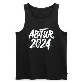 Abitur 2024 Abi Studium Abschlussklasse - Männer Premium Bio Tank Top - Schwarz - Vorne - AI Model Male 178 light (178cm)
