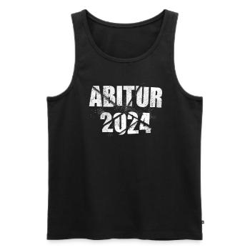 Abitur 2024 Abi Studium Abschlussklasse - Männer Premium Bio Tank Top - Schwarz - Vorne - AI Model Male 178 light (178cm)