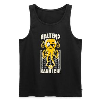 Halten? Kann ich! Handballtorwart Handball Torwart - Männer Premium Bio Tank Top - Schwarz - Vorne - Michal (187cm)