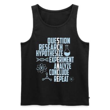 Science - Science Physics Biology Nerd Geek - Men's Premium Organic Tank Top - black - Front - AI Model Male 178 light (178cm)