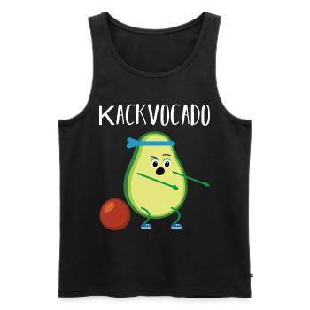 Kackvocado Avocado Kacke kacken Geschenk - Männer Premium Bio Tank Top - Schwarz - Vorne - Michal (187cm)