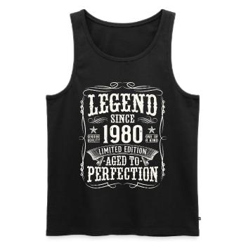Legend 1980 Vintage Cadeau d’anniversaire - Débardeur bio Premium Homme - noir - Devant - Michal (187cm)