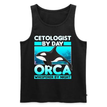Meeresbiologe - Männer Premium Bio Tank Top - Schwarz - Vorne - Michal (187cm)