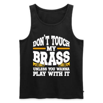 Mellophon Musikinstrument | Blaskapelle Geschenke - Männer Premium Bio Tank Top - Schwarz - Vorne - Michal (187cm)