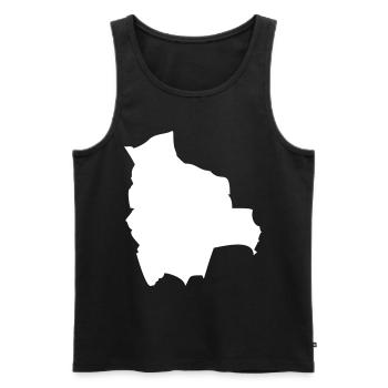Drapeau de la carte de la bolivie - Débardeur bio Premium Homme - noir - Devant - Michal (187cm)
