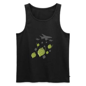 Flyer bomb hops beer - Men's Premium Organic Tank Top - black - Front - AI Model Male 178 light (178cm)