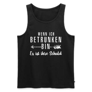 wenn ich betrunken bin - Männer Premium Bio Tank Top - Schwarz - Vorne - Michal (187cm)