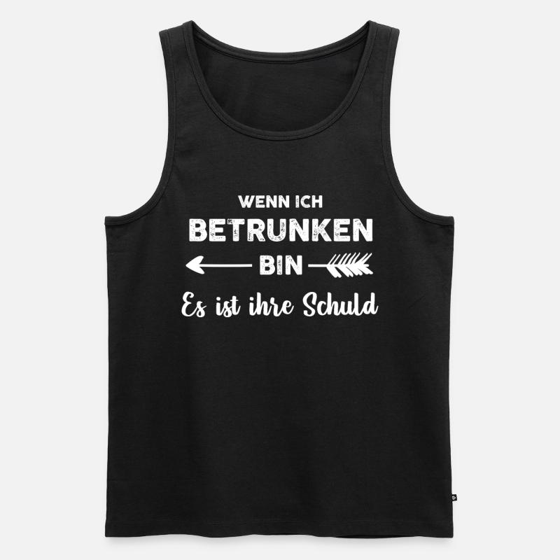 when I'm drunk - Men's Premium Organic Tank Top - black