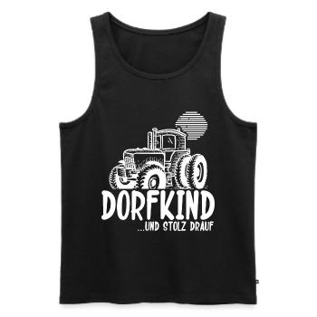 Dorfkind Sprüche design von Dorfkind Acker by - Men's Premium Organic Tank Top - black - Front - Michal (187cm)