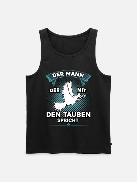 Brieftauben Shirt Tauben Flüsterer Taubenzüchter - Männer Premium Bio Tank Top - Schwarz