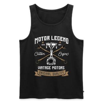 Légende du moteur - Débardeur bio Premium Homme - noir - Devant - AI Model Male 178 light (178cm)