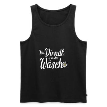 Mei Dirndl is in the wash dirndl replacement & - Men's Premium Organic Tank Top - black - Front - AI Model Male 178 light (178cm)
