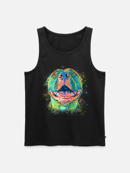 Pitbull mignon - Débardeur bio Premium Homme - noir