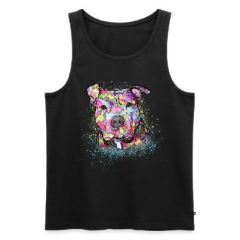 Pitbull - Débardeur bio Premium Homme - noir - Devant - AI Model Male 178 light (178cm)