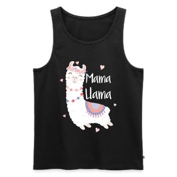 Mama Lama - Männer Premium Bio Tank Top - Schwarz - Vorne - AI Model Male 178 light (178cm)