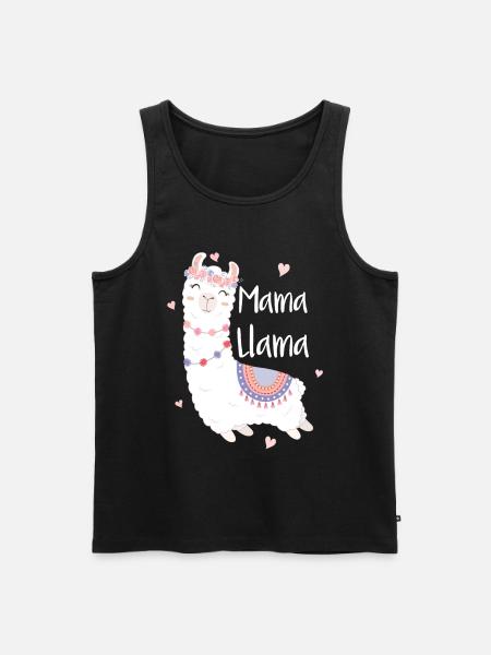 Mama Lama - Men's Premium Organic Tank Top - black