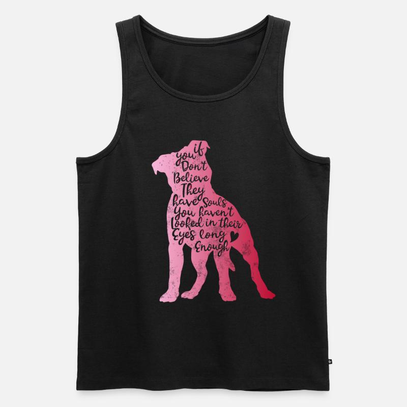 Pitbull Seelen - Männer Premium Bio Tank Top - Schwarz