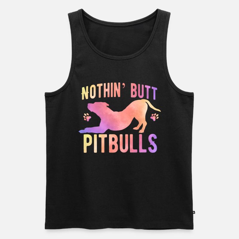 Pitbull - Nichts als Pitbulls - Männer Premium Bio Tank Top - Schwarz