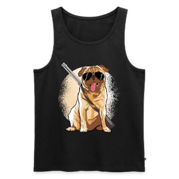 Mobs Hunter Dogs Tshirt - Men's Premium Organic Tank Top - black - Front - AI Model Male 178 light (178cm)