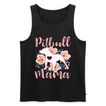 Pitbull Maman - Débardeur bio Premium Homme - noir - Devant - Michal (187cm)
