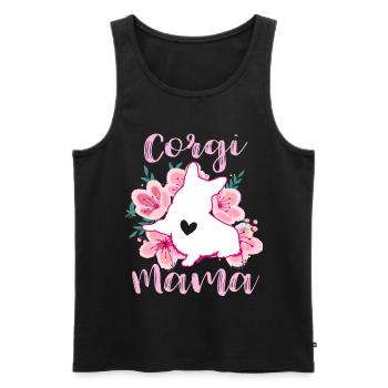 Corgi Mama - Männer Premium Bio Tank Top - Schwarz - Vorne - Michal (187cm)