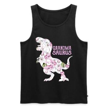Oma Saurus - Männer Premium Bio Tank Top - Schwarz - Vorne - AI Model Male 178 light (178cm)