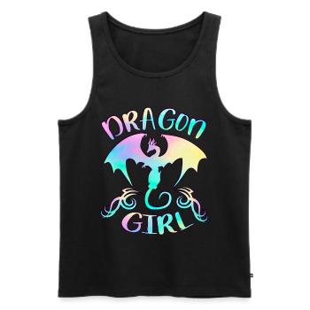 Fille de dragon - Débardeur bio Premium Homme - noir - Devant - Michal (187cm)