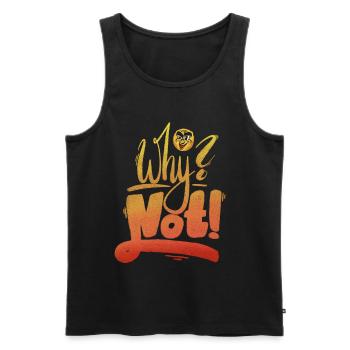 Why Not Exclamation Mark - Men's Premium Organic Tank Top - black - Front - AI Model Male 178 light (178cm)