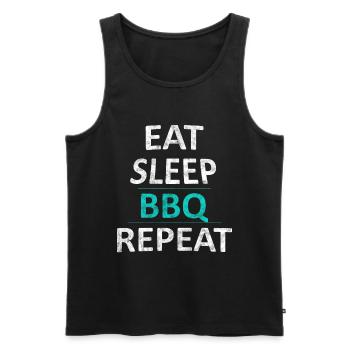 BBQ - Men's Premium Organic Tank Top - black - Front - AI Model Male 178 light (178cm)