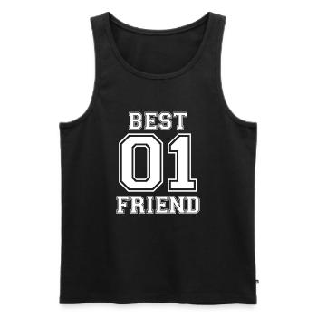 Best Friend 01 - Débardeur bio Premium Homme - noir - Devant - Michal (187cm)