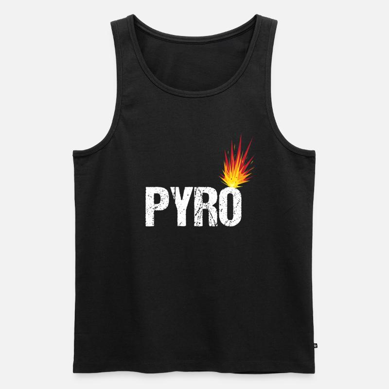 PYRO - Männer Premium Bio Tank Top - Schwarz