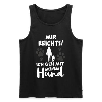 Hund Hundeliebe Hundeliebhaber geschenk frauchen - Männer Premium Bio Tank Top - Schwarz - Vorne - Michal (187cm)
