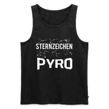 Signe du zodiaque Feux d'artifice du Nouvel An Pyro Pyromane - Débardeur bio Premium Homme - noir - Devant - Michal (187cm)