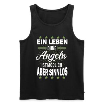 Angeln - Männer Premium Bio Tank Top - Schwarz - Vorne - Michal (187cm)