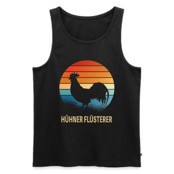 Hühnerflüsterer Huhn Landwirt Hühner Geschenkidee - Männer Premium Bio Tank Top - Schwarz - Vorne - Michal (187cm)
