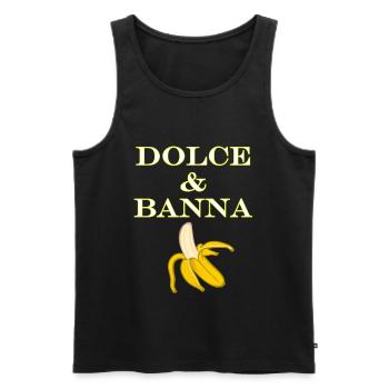 Dolce & Banana - Männer Premium Bio Tank Top - Schwarz - Vorne - AI Model Male 178 light (178cm)