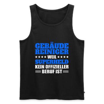 Gebäudereiniger Fensterputzer - Superheld - Männer Premium Bio Tank Top - Schwarz - Vorne - Michal (187cm)