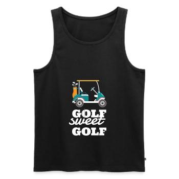 Golf Sweet Golf - Männer Premium Bio Tank Top - Schwarz - Vorne - AI Model Male 178 light (178cm)