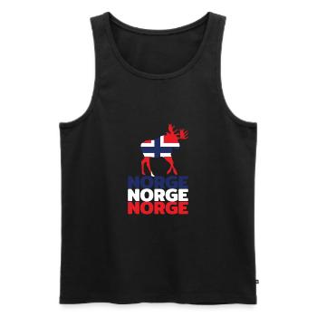 Norwegen mit Elch - Männer Premium Bio Tank Top - Schwarz - Vorne - Michal (187cm)