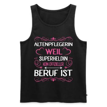 Altenpflegerin Altenpfleger Pfleger Pflegehelfer - Männer Premium Bio Tank Top - Schwarz - Vorne - Michal (187cm)