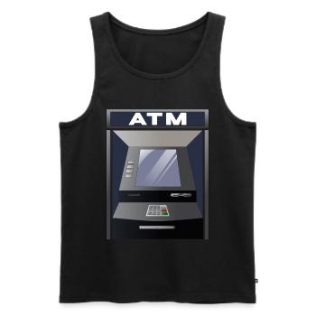 ATM Costume for Halloween - Men's Premium Organic Tank Top - black - Front - AI Model Male 178 light (178cm)