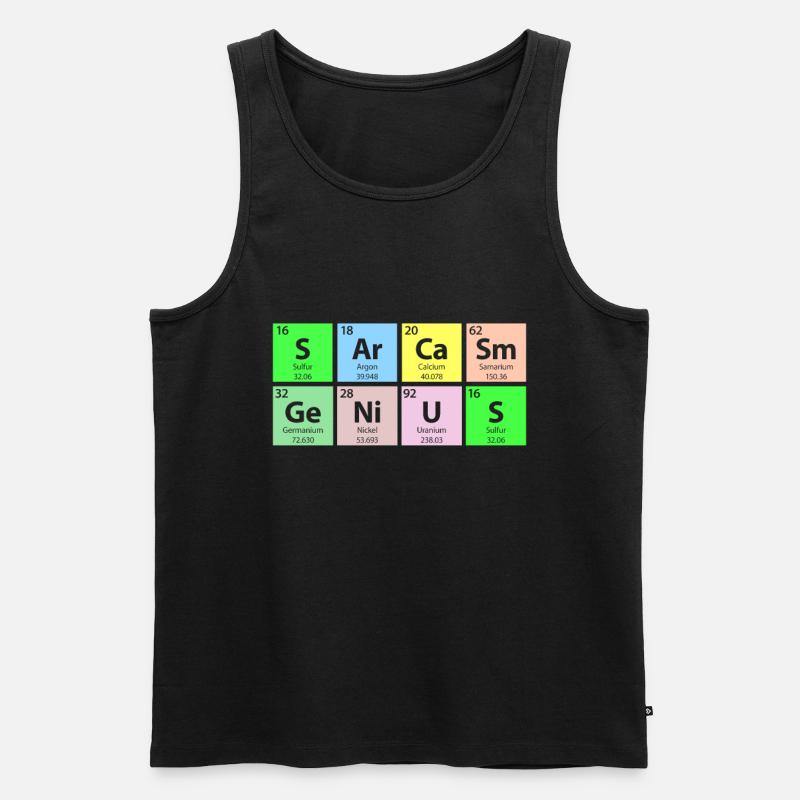Sarcasm Genius Periodensystem - Männer Premium Bio Tank Top - Schwarz